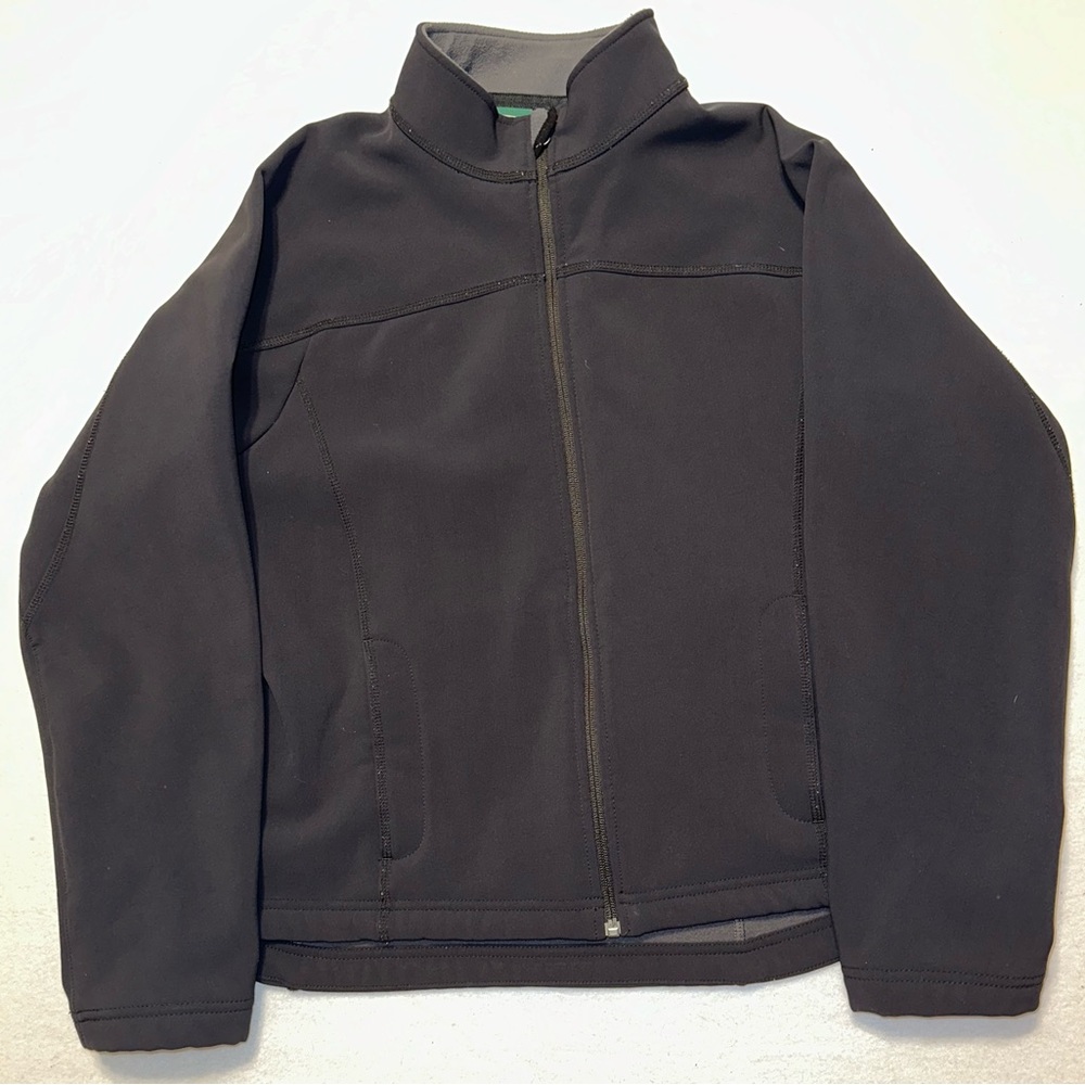 LL Bean Mens Full zip Jacket Sz XL Black Fleece lined warm layer winter coat